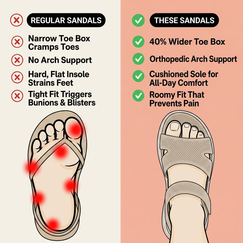Ambyla - Wide & Flexible Walking Sandals