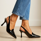 Aveline Slingback Leather Heels