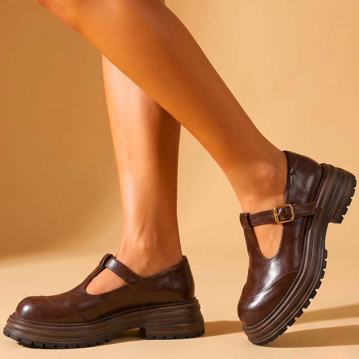 Marina Leather Mary Jane Loafers