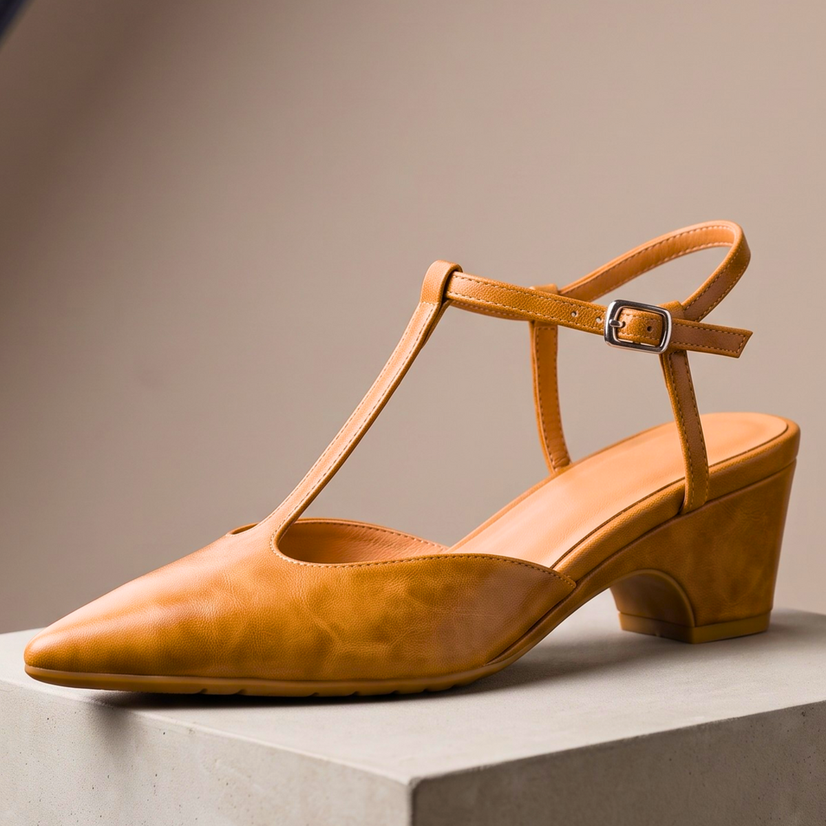 Adeline Genuine Leather Slingbacks
