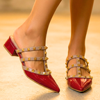 Elara Studded Mule Heels