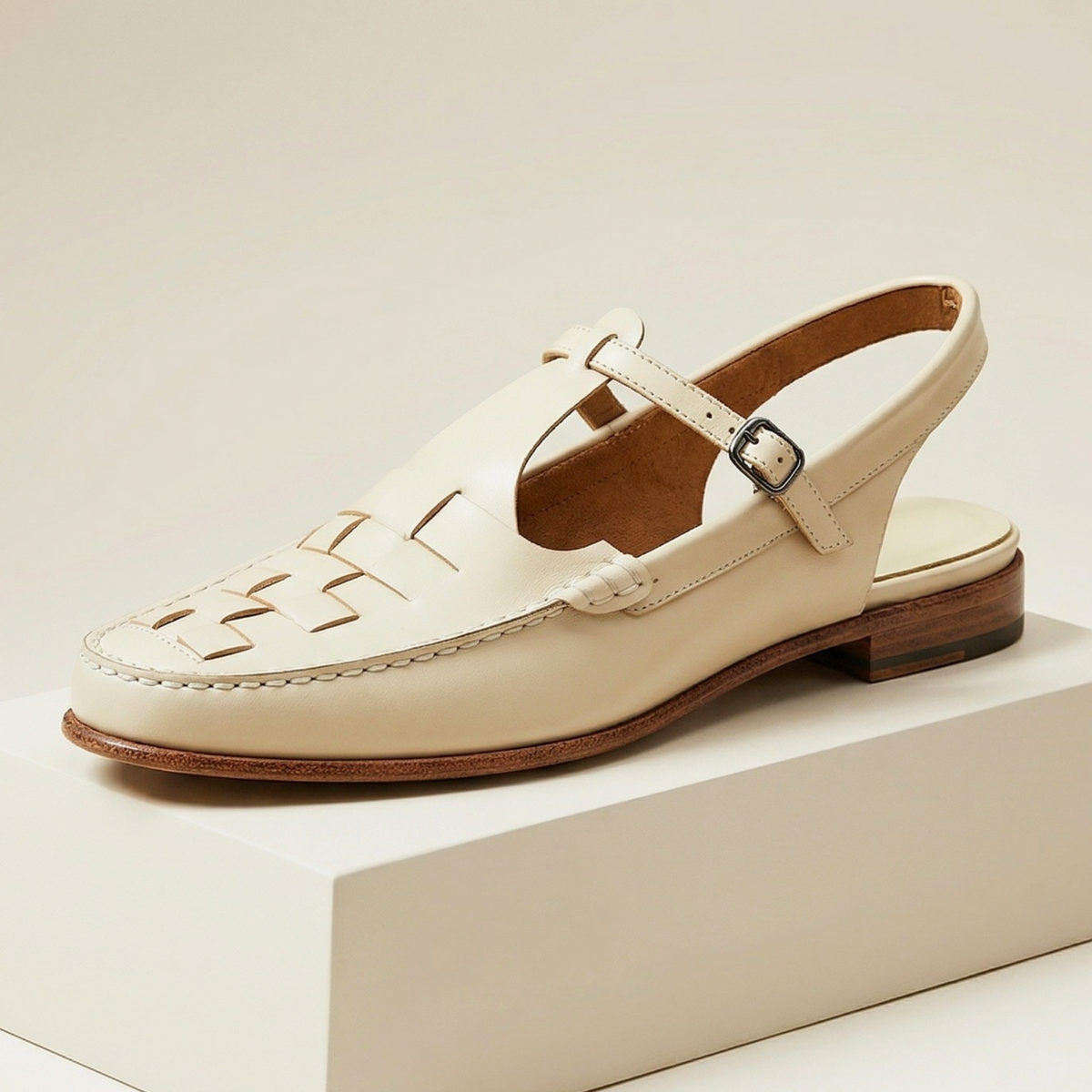 Alessia Verona Leather Slingbacks