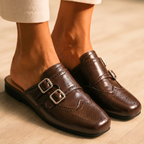 Roslyn Genuine Leather Mules