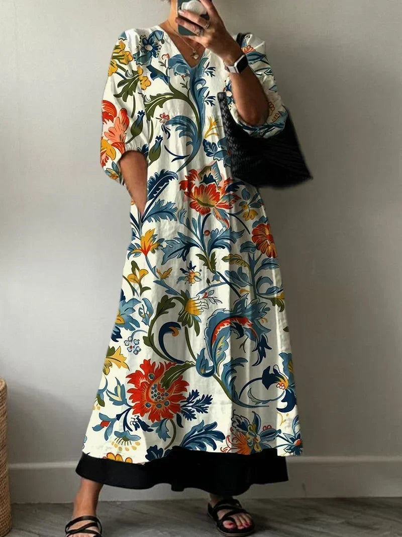 Elegant Dress with Tiana Print