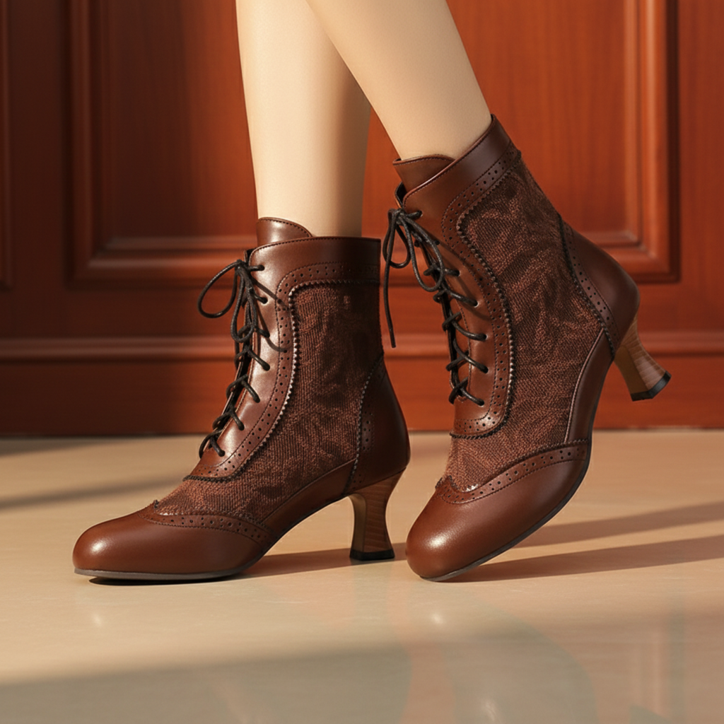 Duvall Lace Heeled Boots